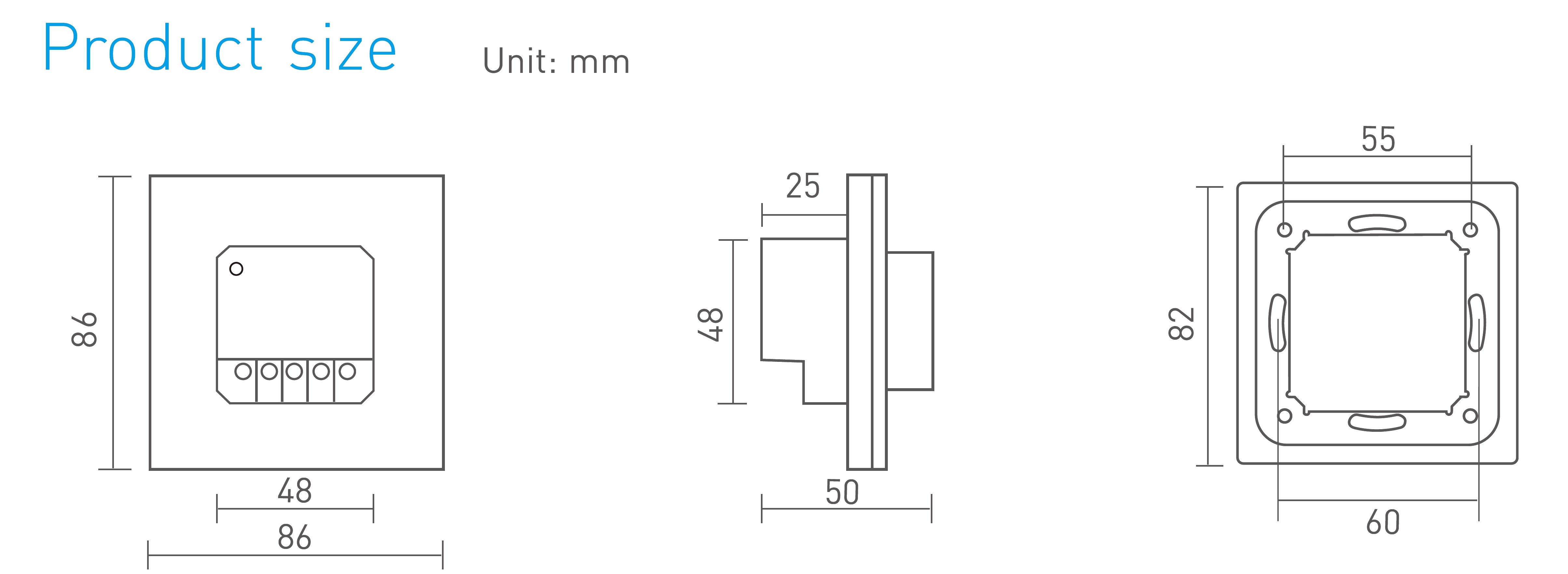 RF2.4GHz, DMX512 Dimming Knob Panel, Dimming and switching 100-240Vac input, |Remote operation,IP44. EX61  LTECH Rotary Controller